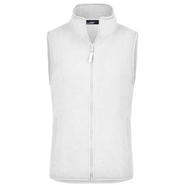 Pile Girly Microfleece Vest bianco / S - personalizzabile con logo