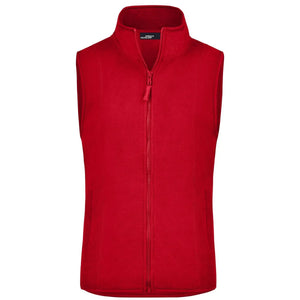 Pile Girly Microfleece Vest rosso / S - personalizzabile con logo