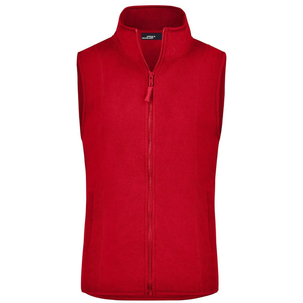 Pile Girly Microfleece Vest rosso / S - personalizzabile con logo