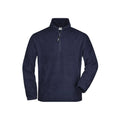 Pile Half-zip blu / S - personalizzabile con logo