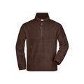 Pile Half-zip marrone / S - personalizzabile con logo
