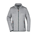 Pile Ladies Knitted light-grey-melange/red / S - personalizzabile con logo