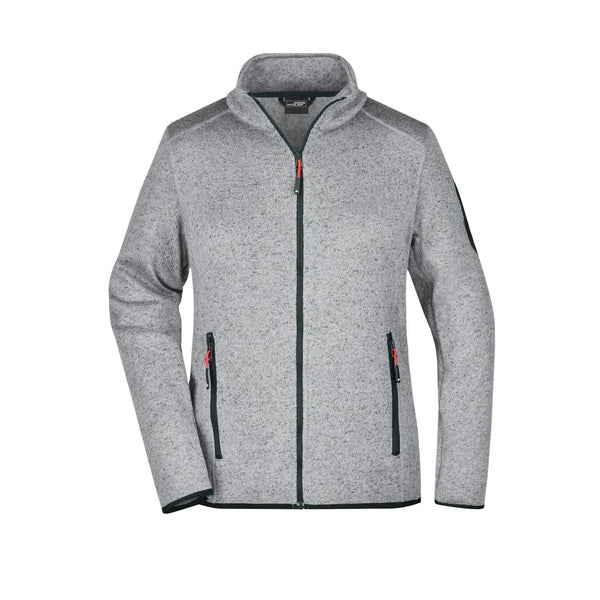 Pile Ladies Knitted light-grey-melange/red / S - personalizzabile con logo