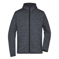 Pile Mens Knitted cappuccio dark-melange/black / S - personalizzabile con logo