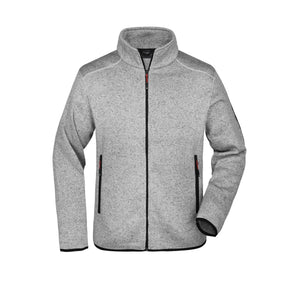 Pile Mens Knitted light-grey-melange/red / S - personalizzabile con logo