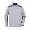 Pile Mens Knitted Workwear Half-zip - Strong bianco / XS - personalizzabile con logo