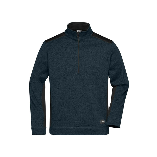 Pile Mens Knitted Workwear Half-zip - Strong blu / XS - personalizzabile con logo