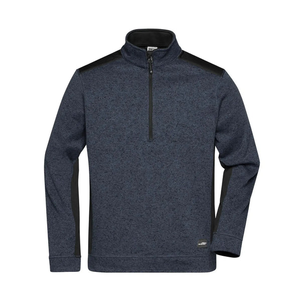 Pile Mens Knitted Workwear Half-zip - Strong grigio / XS - personalizzabile con logo