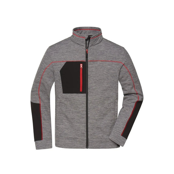 Pile Mens Structure grigio / XS - personalizzabile con logo