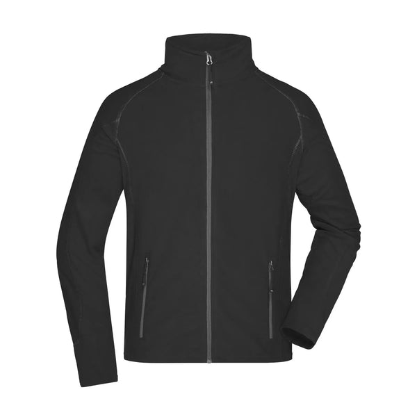 Pile Mens Structure nero / S - personalizzabile con logo