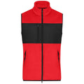 Pile Mens Vest rosso / S - personalizzabile con logo