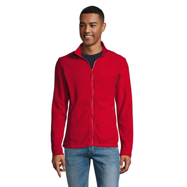 Pile Norman-Men Fl -220G Rosso / S - personalizzabile con logo