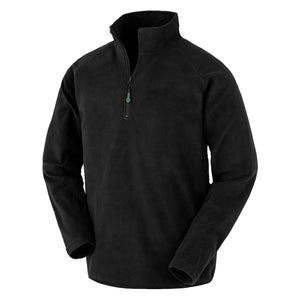 Pile Recycled Microfleece Top nero / S - personalizzabile con logo