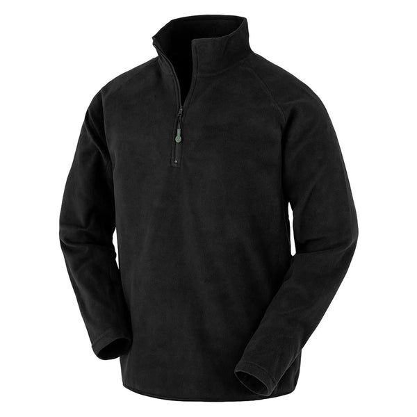 Pile Recycled Microfleece Top nero / S - personalizzabile con logo