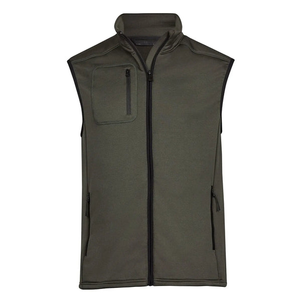 Pile Stretch Fleece Bodywarmer verde / XS - personalizzabile con logo