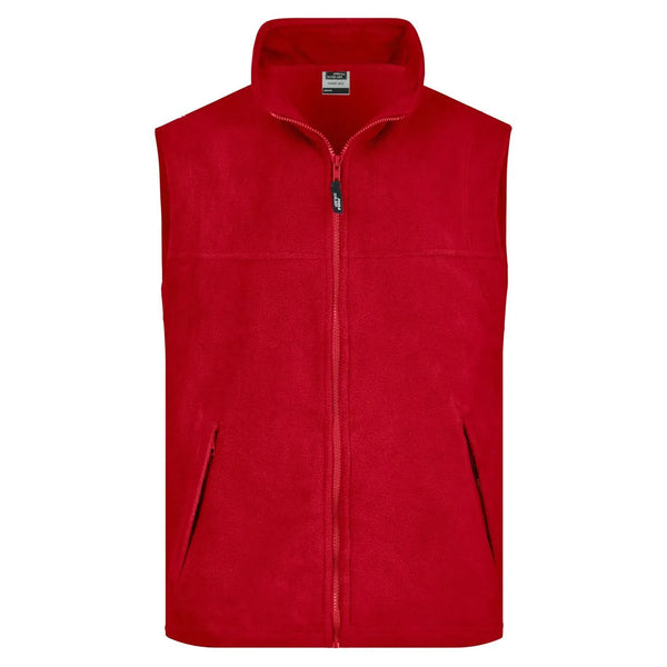 Pile Vest rosso / S - personalizzabile con logo