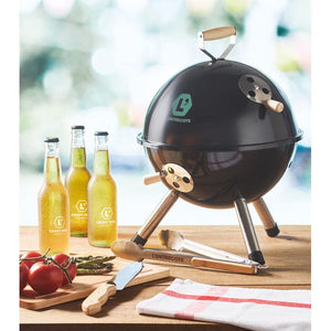 Pinze BBQ in acciaio inox beige - personalizzabile con logo