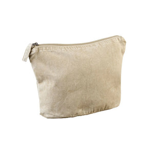Pochette Garment Dyed beige - personalizzabile con logo