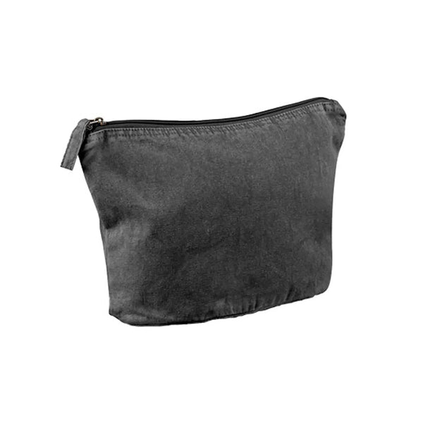 Pochette Garment Dyed nero - personalizzabile con logo
