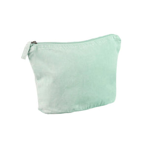 Pochette Garment Dyed verde calce - personalizzabile con logo