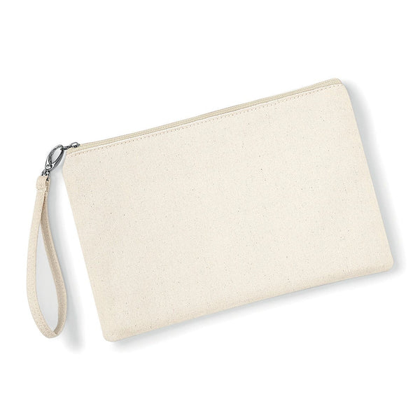 Pochette in Tessuto con cinturino da polso beige / UNICA - personalizzabile con logo