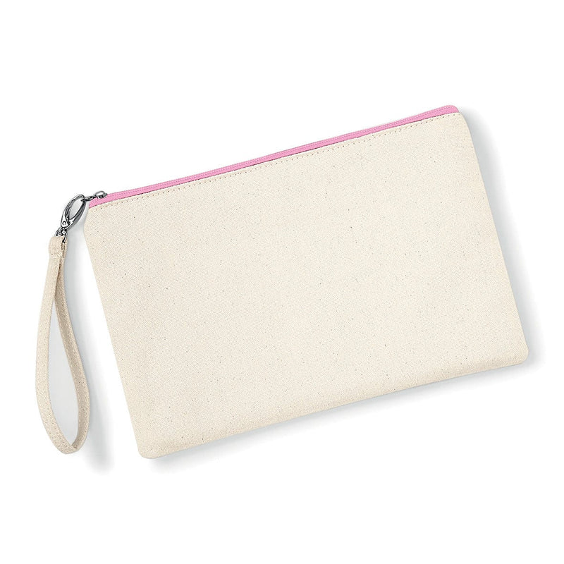 Pochette in Tessuto con cinturino da polso rosa / UNICA - personalizzabile con logo