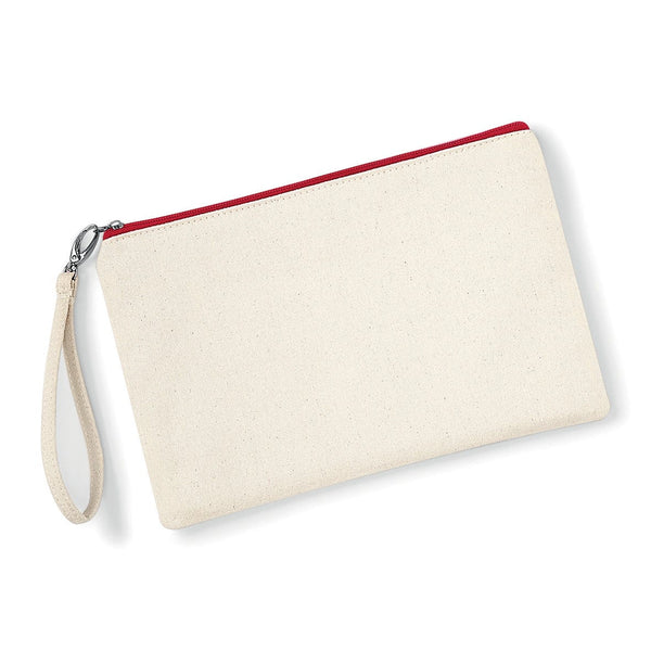 Pochette in Tessuto con cinturino da polso rosso / UNICA - personalizzabile con logo