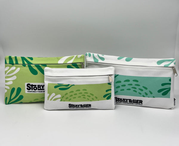 Pochette personalizzata ALL OVER - Canvas RPET 22x13 flat - personalizzabile con logo