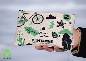 Pochette personalizzata ALL OVER - Iuta RPET 19x14 - personalizzabile con logo