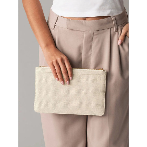 Pochette Puerto Pouch beige - personalizzabile con logo