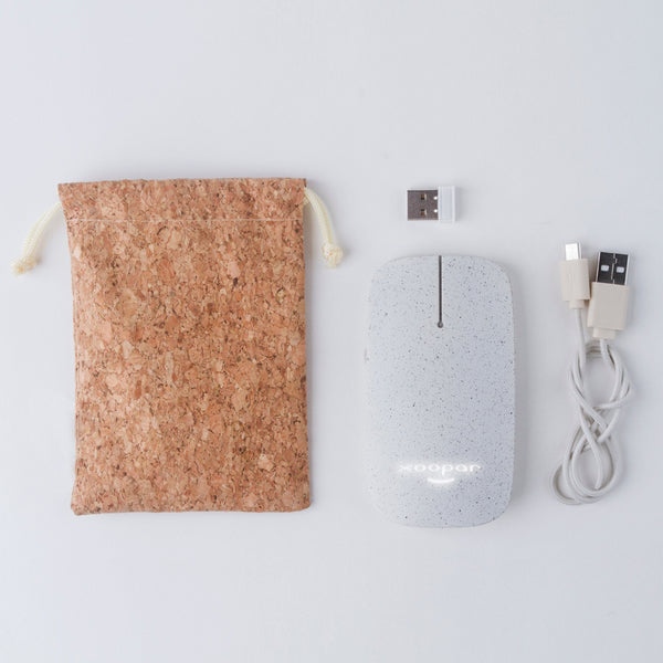Pokket Wireless Mouse natural - personalizzabile con logo