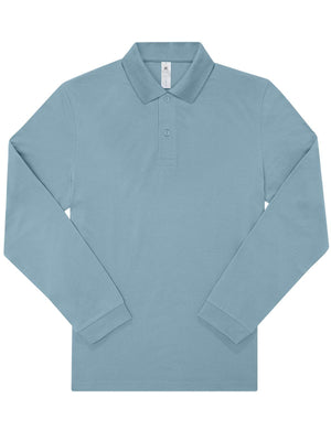 Polo 210 manica lunga Uomo azzurro / L - personalizzabile con logo