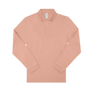 Polo 210 manica lunga Uomo beige / S - personalizzabile con logo