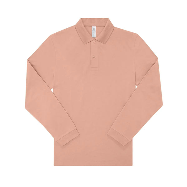 Polo 210 manica lunga Uomo beige / S - personalizzabile con logo