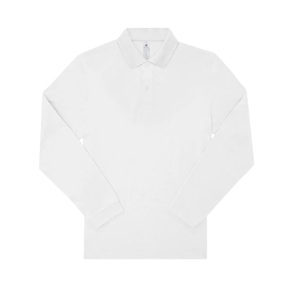 Polo 210 manica lunga Uomo bianco / S - personalizzabile con logo
