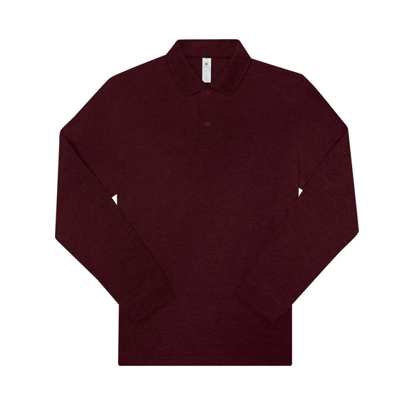 Polo 210 manica lunga Uomo bordeaux / S - personalizzabile con logo