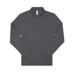 Polo 210 manica lunga Uomo grigio / S - personalizzabile con logo