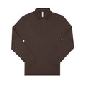 Polo 210 manica lunga Uomo marrone / S - personalizzabile con logo