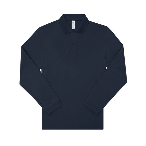 Polo 210 manica lunga Uomo navy / S - personalizzabile con logo