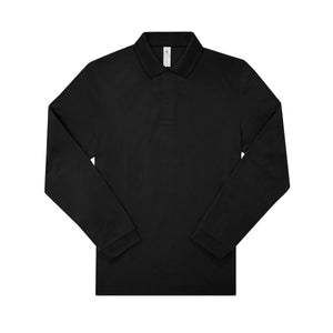 Polo 210 manica lunga Uomo nero / S - personalizzabile con logo