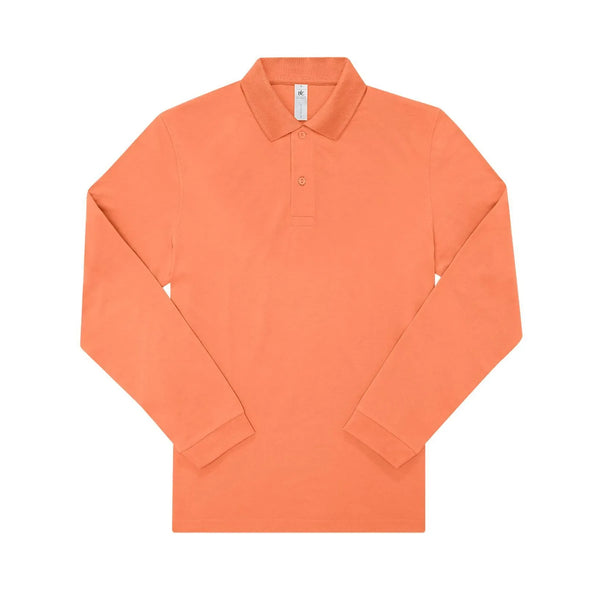 Polo 210 manica lunga Uomo rosso / S - personalizzabile con logo