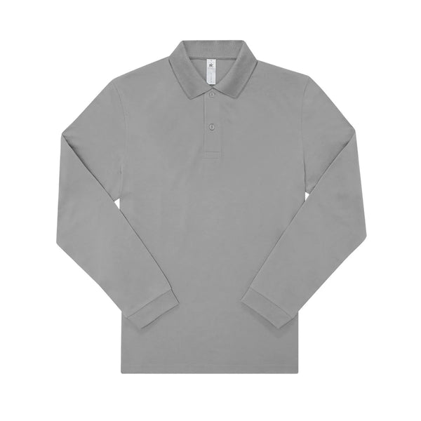 Polo 210 manica lunga Uomo sport grey / S - personalizzabile con logo