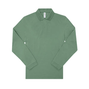 Polo 210 manica lunga Uomo verde / S - personalizzabile con logo