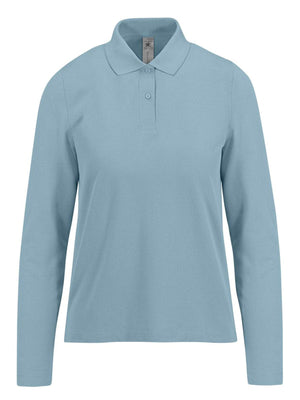 Polo 210 maniche lunghe Donna azzurro / L - personalizzabile con logo