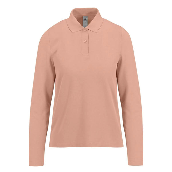 Polo 210 maniche lunghe Donna beige / XS - personalizzabile con logo
