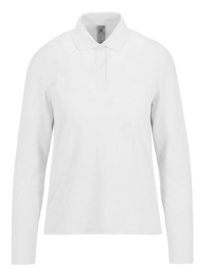 Polo 210 maniche lunghe Donna bianco / L - personalizzabile con logo