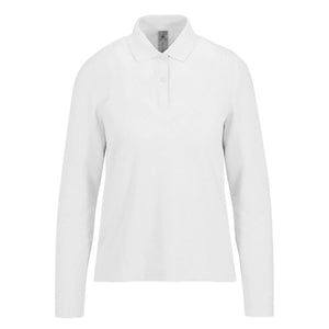 Polo 210 maniche lunghe Donna bianco / XS - personalizzabile con logo