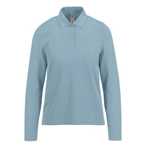 Polo 210 maniche lunghe Donna blu / XS - personalizzabile con logo