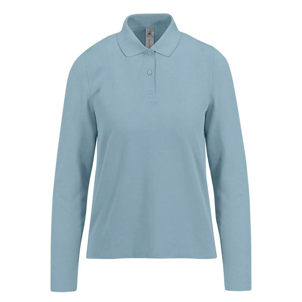 Polo 210 maniche lunghe Donna blu / XS - personalizzabile con logo