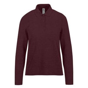 Polo 210 maniche lunghe Donna bordeaux / XS - personalizzabile con logo